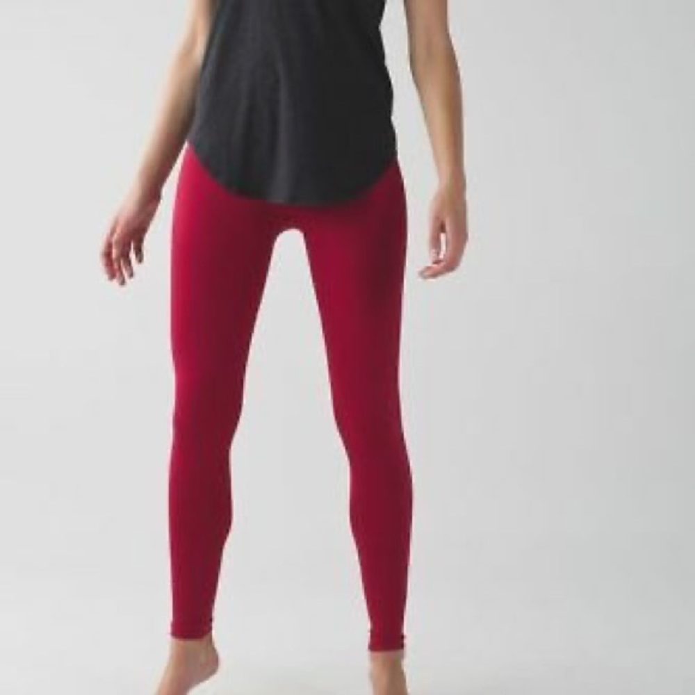 red lululemon leggings